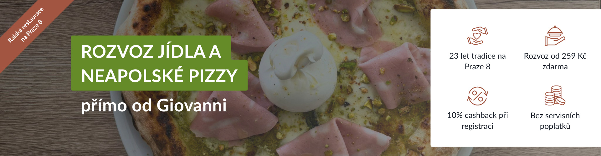 Rozvoz neapolské pizzy a jídla Praha 8 | Pizzeria Giovanni